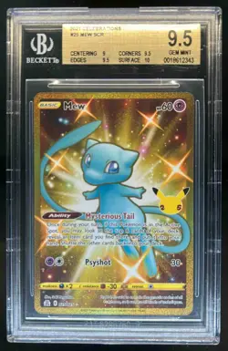 2021 Pokemon SWSH Celebrations Mew #025/025 BGS 9.5 - Image 1