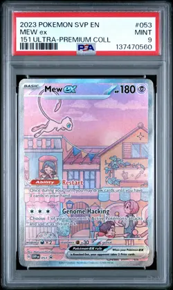 2023 POKEMON SVP EN-SV BLACK STAR PROMO 151 ULTRA-PREM COLL #053 MEW EX PSA 9 - Image 1
