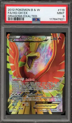 Pokemon Ho-Oh EX Dragons Exalted Full Art #119 PSA 9 Mint - Image 1