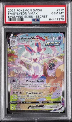 2021 POKEMON SWORD & SHIELD EVOLVING SKIES SECRET FULL ART/SYLVEON VMAX PSA 10 - Image 1