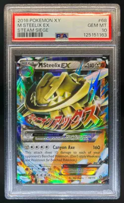 2016 Pokemon XY Steam Siege Mega Steelix Holo #68/114 PSA 10 - Image 1