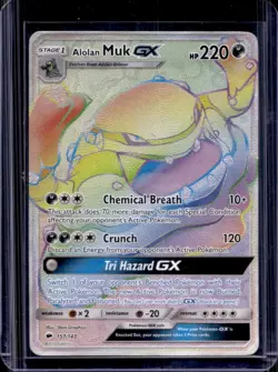 2017 Pokemon Sun & Moon Burning Shadows Alolan Muk GX #157/147 - Image 1