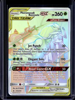 2019 Pokemon Sun & Moon Unbroken Bonds Pheromosa Buzzwole Tag Team #215/214 - Image 1