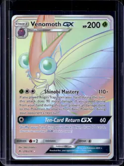 2019 Pokemon Sun & Moon Unbroken Bonds Venomoth #216/214 - Image 1