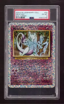 2002 Pokemon Legendary Collection #S4 Mewtwo Box Topper Ex.-Mt. PSA 6 *read* - Image 1