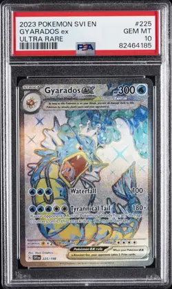 2023 POKEMON SVI EN-SCARLET & VIOLET ULTRA RARE #225 GYARADOS EX PSA 10 - Image 1