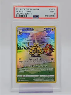 ELECTIVIRE 2023 POKEMON CROWN ZENITH GALARIAN GALLERY A GG08/GG70 PSA 9 Q0004 - Image 1