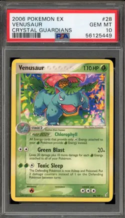 Pokemon Venusaur EX Crystal Guardians Rare #28 PSA 10 Gem Mint - Image 1