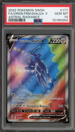 Pokemon Origin Forme Dialga V Astral Radiance Alt Art #177 DAMAGED SLAB PSA 10 - Image 1