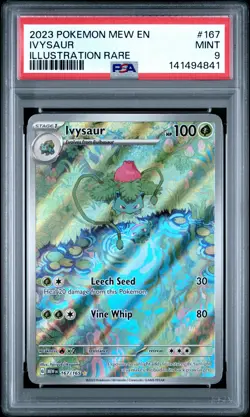 2023 POKEMON MEW EN-151 ILLUSTRATION RARE #167 IVYSAUR PSA 9 - Image 1