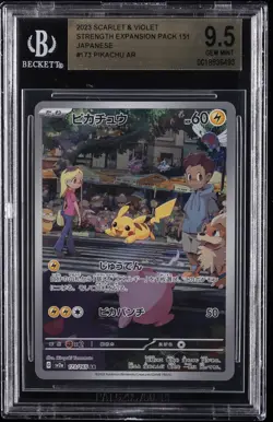 2023 POKEMON SCARLET & VIOLET STRENGTH EXPANSION PACK 151 JPN PIKACHU BGS 9.5 - Image 1