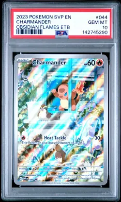 2023 POKEMON SVP OBSIDIAN FLAMES ETB PROMO #044 CHARMANDER PSA 10 - Image 1