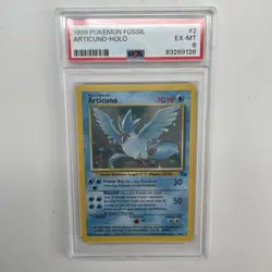1999 POKEMON FOSSIL ARTICUNO HOLO 2/62 PSA 6 - Image 1