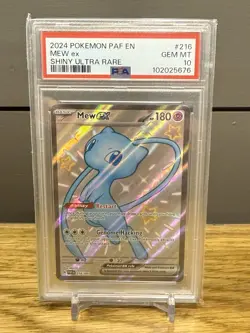 2024 POKEMON PAF EN-PALDEAN FATES SHINY ULTRA RARE #216 MEW EX PSA 10 - Image 1