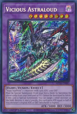 Vicious Astraloud-Prismatic Secret Rare - 1st Edition - MP24-EN083 - 25th Ann... - Image 1