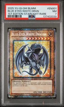 2025 YU-GI-OH! STARLIGHT RARE MONSTER MAYHEM BLUE-EYES WHITE DRAGON PSA 7 - Image 1