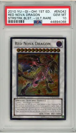 Red Nova Dragon STBL-EN042-97 1st Edition-ultimate Rare Yugioh PSA 10 *068 - Image 1