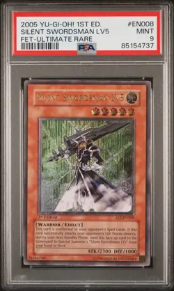 Silent Swordsman Lv5 FET-EN008 1st Edition-ultimate Rare Yugioh PSA 9 *737 - Image 1