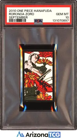 One Piece 2010 Roronoa Zoro September One Piece Hanafuda GEM MINT PSA 10 - Image 1