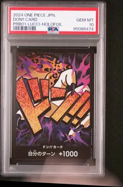 2024 ONE PIECE JAPANESE PRB01 ROB LUCCI-FOIL DON!! CARD PSA 10 - Image 1