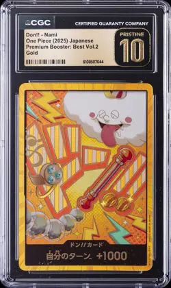 2025 ONE PIECE JPN PREM BOOSTER: BEST VOL.2 GOLD DON!! NAMI CGC 10 PRISTINE - Image 1