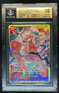 2024 One Piece Premium Booster Monkey.D.Luffy Missing Pen Logo #OP05-119 BGS 10 - Image 1