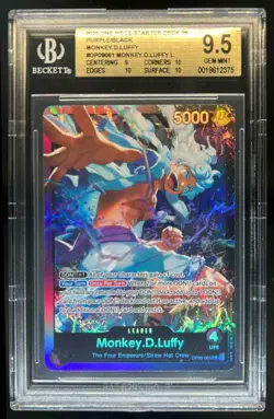 2025 One Piece Starter Deck Monkey.D.Luffy L Purple Black #OP09-061 BGS 9.5 - Image 1