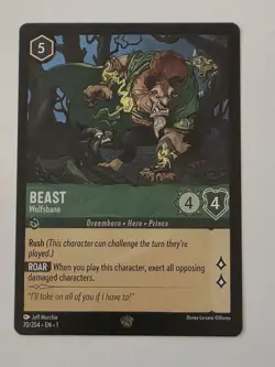Disney Lorcana Beast Wolfsbane Legendary Cold Foil 70/204 NM - Image 1