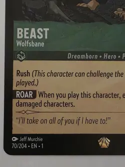 Disney Lorcana Beast Wolfsbane Legendary Cold Foil 70/204 NM - Image 5