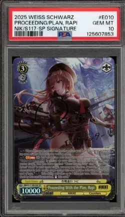 Weiss Schwarz Proceeding With the Plan, Rapi SP Signature NIK/S117-E010SP PSA 10 - Image 1