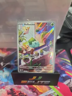 Pokemon TCG Bulbasaur Stellar Crown Illustration Rare Card 143/142 - Image 1