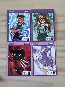 Aphmau Fruit Blox Trading Cards Kim Pierce Epic Rare Season 2 Set of 4 - Image 1
