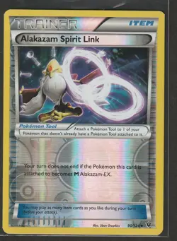 Alakazam Spirit Link Reverse Holo 90/124 XY - Fates Collide Pokemon Card LP/NM - Image 1