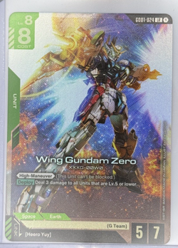 Gundam Card Game Wing Gundam Zero Holofoil GD01-024 near mint - Image 1