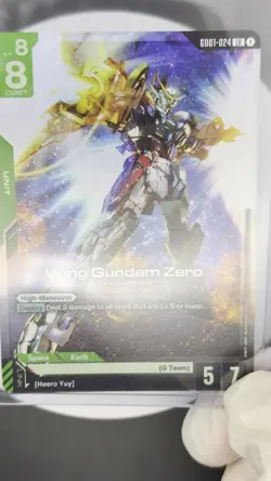 Gundam Card Game Wing Gundam Zero Holofoil GD01-024 near mint - Image 2