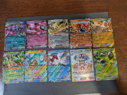 10 Pokemon Card Lot All EX/Full Art/ Nm S&V and Mega Evolutions - Image 1