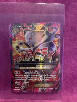 Pokemon TCG M Mewtwo EX Full Art Holo Ultra Rare Card 160/162 Breakthrough NM - Image 1
