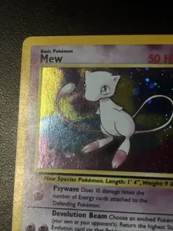 Vintage 1999 Mew Holo Black Star Rare WOTC Movie Promo 9 Pokemon Card LP - Image 2