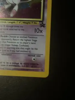 Vintage 1999 Mew Holo Black Star Rare WOTC Movie Promo 9 Pokemon Card LP - Image 5