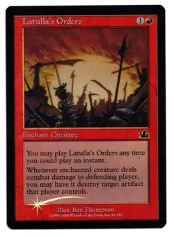 Magic the Gathering MTG Card: Latulla's Orders FOIL 96/143 Prophecy! EX - Image 1