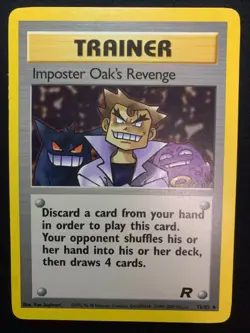 IMPOSTER OAK'S REVENGE - 76/82 - TEAM ROCKET - POKEMON CARD - LP - Image 1