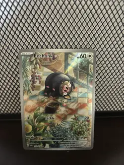 Pokemon TCG Lechonk Holo Card 209/197 Sv03: Obsidian Flames Near Mint Condition - Image 1