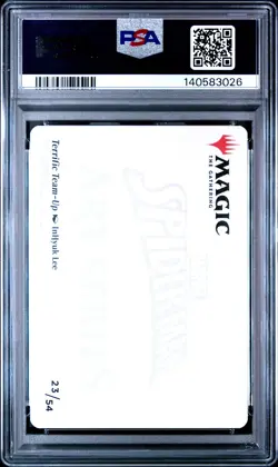 2025 MTG MARVEL'S SPIDER-MAN ART SER GOLD STAMPED #23 TERRIFIC TEAM-UP PSA 10 - Image 2