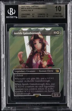 2025 MTG: FINAL FANTASY SURGE FOIL #0519 AERITH GAINSBOROUGH BGS 10 - Image 1