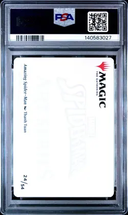 2025 MTG MARVEL'S SPIDER-MAN ART SER GOLD STAMPED #24 AMAZING SPIDER-MAN PSA 9 - Image 2