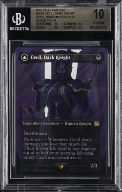 2025 MTG: FINAL FANTASY CECIL DARK KNIGHT CECIL REDEEMED PALADIN BGS 10 - Image 1