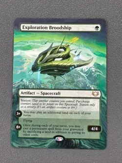 Exploration Broodship MTG Edge of Eternities Commander Hand Painted Altered Art - Image 1