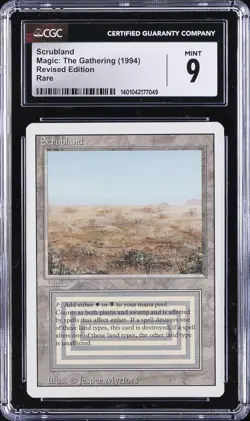 1994 MAGIC: THE GATHERING REVISED EDITION SCRUBLAND CGC 9 - Image 1