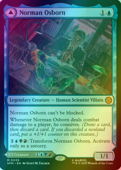 Norman Osborn Foil Marvel's Spider-Man MTG Magic The Gathering - Image 1