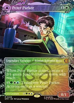 Peter Parker Showcase Foil Marvel's Spider-Man MTG Magic The Gathering - Image 1